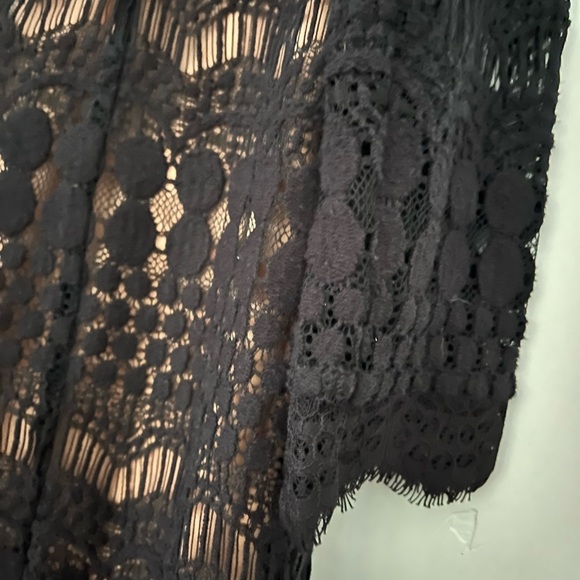 White House Black Market Black Midi Lace Sheath Dress Size 10 12 - Picture 12 of 16